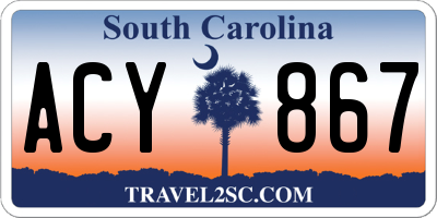 SC license plate ACY867
