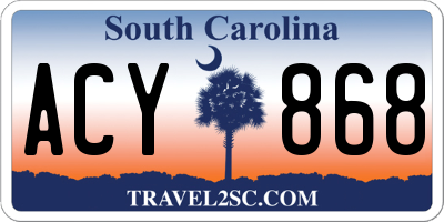SC license plate ACY868