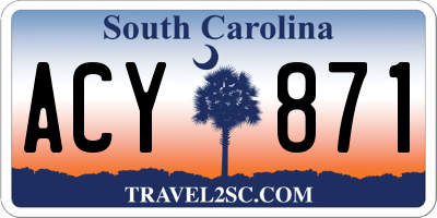 SC license plate ACY871