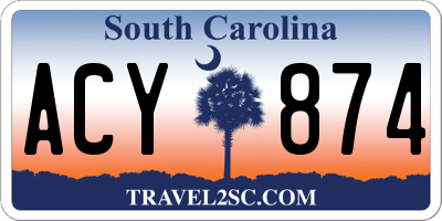 SC license plate ACY874
