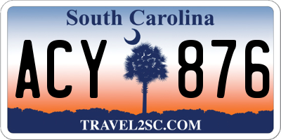 SC license plate ACY876