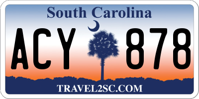 SC license plate ACY878