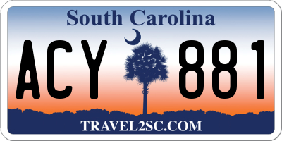 SC license plate ACY881