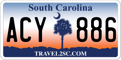 SC license plate ACY886