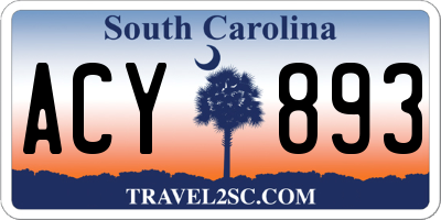 SC license plate ACY893