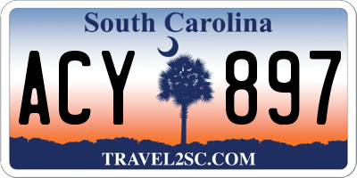 SC license plate ACY897