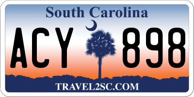 SC license plate ACY898