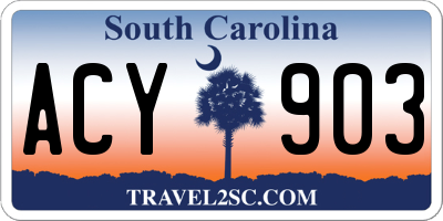 SC license plate ACY903