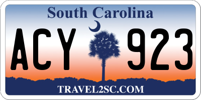 SC license plate ACY923
