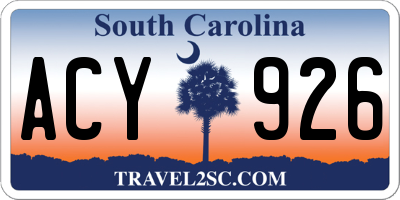 SC license plate ACY926