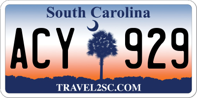 SC license plate ACY929