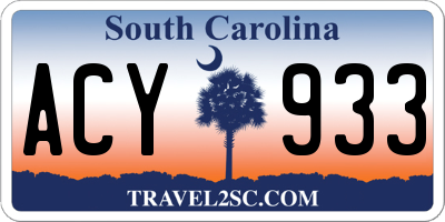 SC license plate ACY933