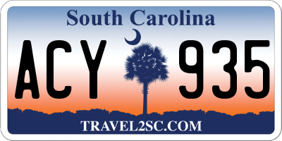 SC license plate ACY935