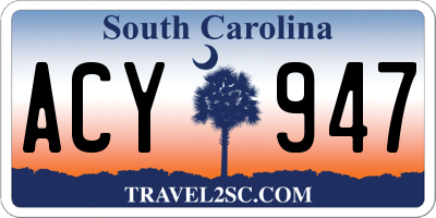 SC license plate ACY947