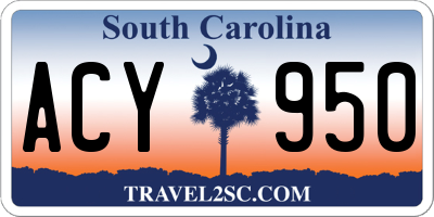 SC license plate ACY950