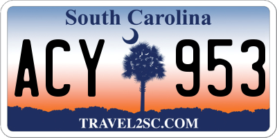 SC license plate ACY953
