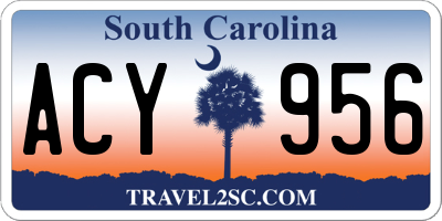 SC license plate ACY956