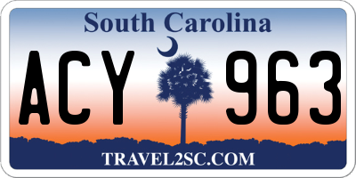 SC license plate ACY963