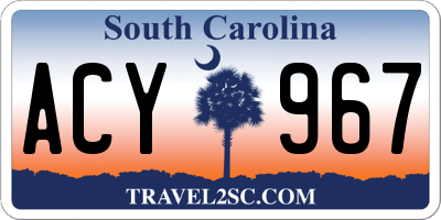 SC license plate ACY967