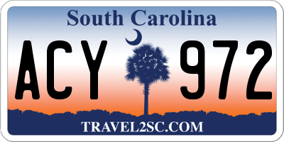 SC license plate ACY972