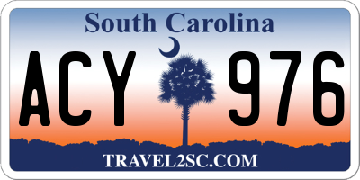 SC license plate ACY976