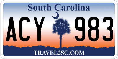 SC license plate ACY983
