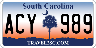 SC license plate ACY989