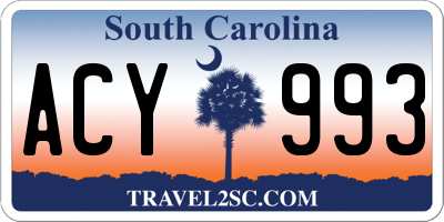 SC license plate ACY993