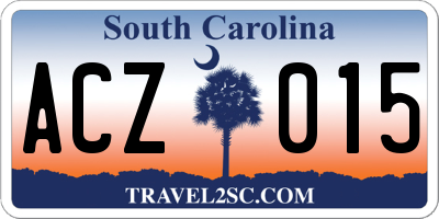 SC license plate ACZ015