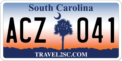 SC license plate ACZ041