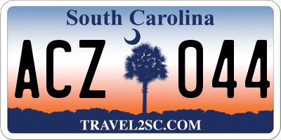 SC license plate ACZ044