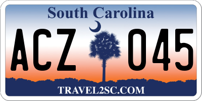 SC license plate ACZ045