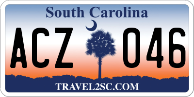 SC license plate ACZ046