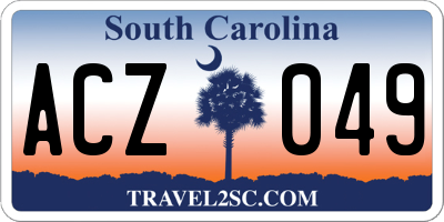 SC license plate ACZ049