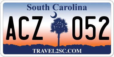 SC license plate ACZ052