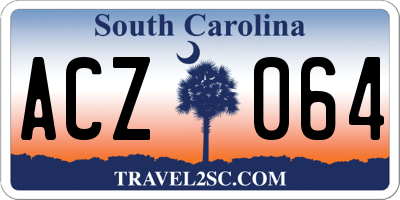 SC license plate ACZ064