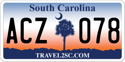 SC license plate ACZ078
