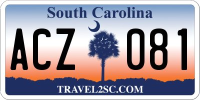 SC license plate ACZ081