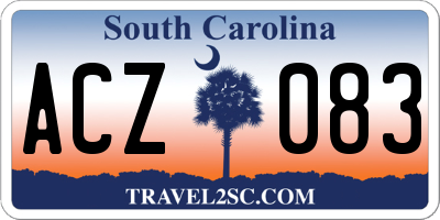 SC license plate ACZ083