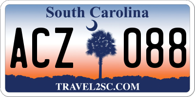 SC license plate ACZ088
