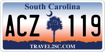 SC license plate ACZ119