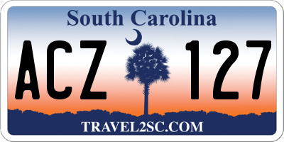 SC license plate ACZ127