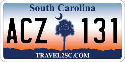 SC license plate ACZ131