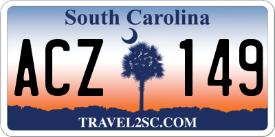 SC license plate ACZ149