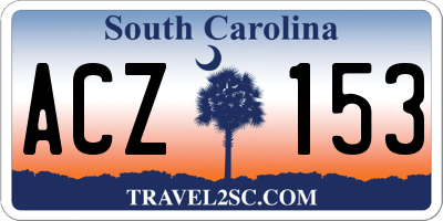 SC license plate ACZ153