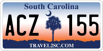 SC license plate ACZ155