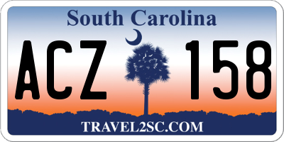 SC license plate ACZ158