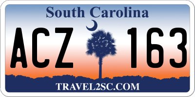 SC license plate ACZ163
