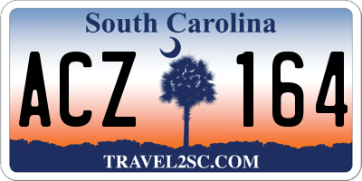 SC license plate ACZ164