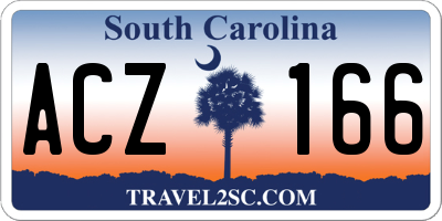 SC license plate ACZ166